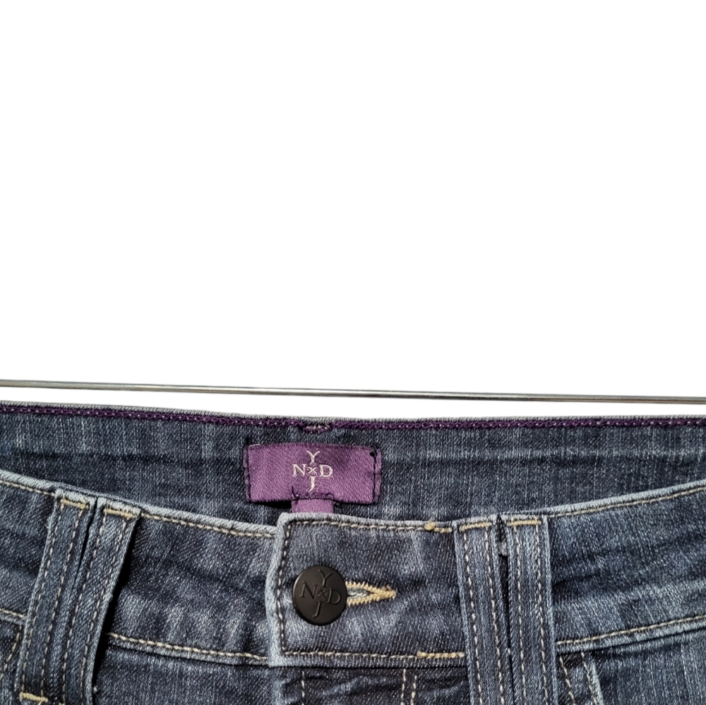 NYDJ Jeans Women's Lift Tuck Technology Straight Leg Blue Denim Dark Wash Size 6 - Picture 6 of 11